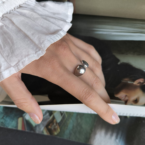 Silver ring without stones