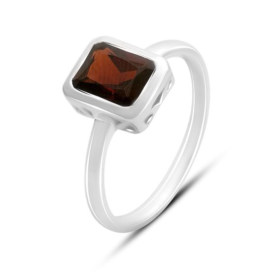 Silver ring with garnet 1.942ct