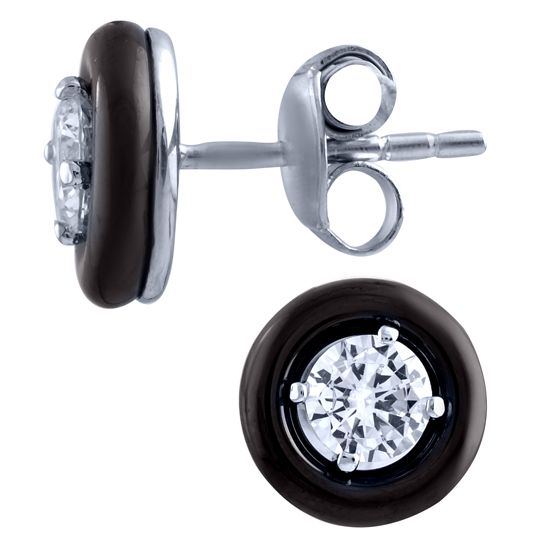 Срібні сережки з керамікою