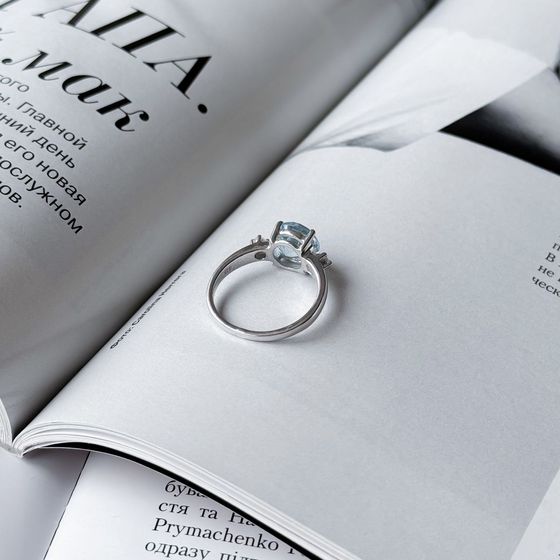 Серебряное кольцо с топазом 2.63ct