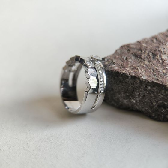 Silver Ring with Fianites