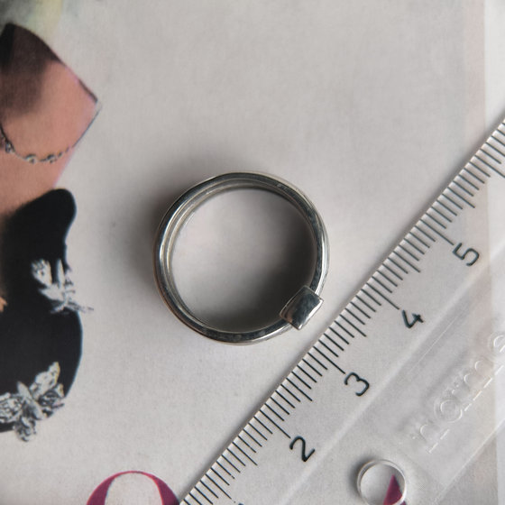 Silver ring without stones