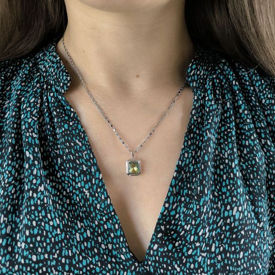 Срібна підвіска з містик топазом 2.4ct