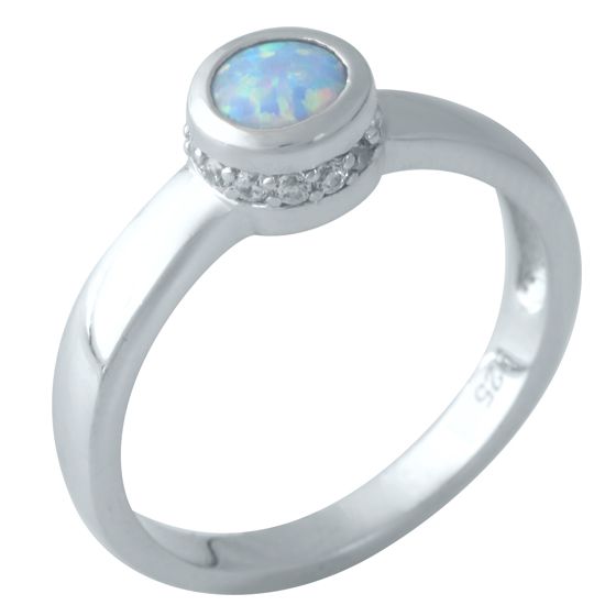 Серебряное кольцо с опалом 0.188ct