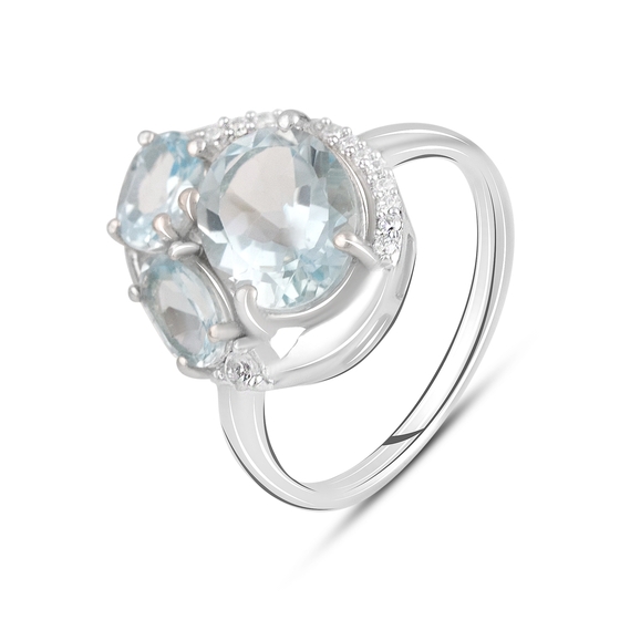 Срібна каблучка з топазом 7.046ct