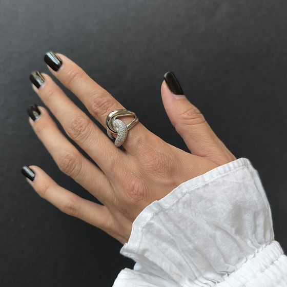 Silver Ring with Fianites