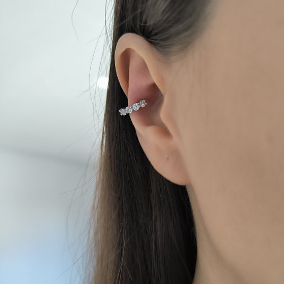 Срібні сережки з фіанітами