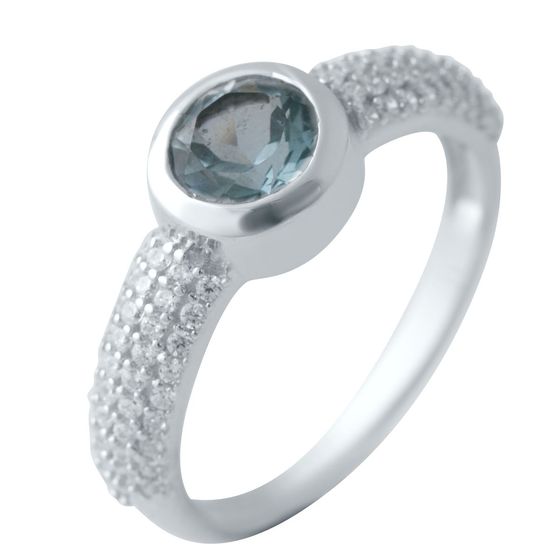 Серебряное кольцо с топазом