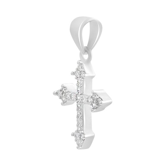 Silver cross with phianites