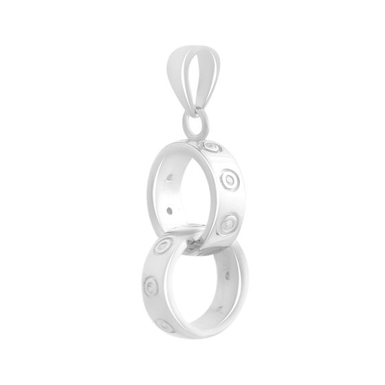 Срібна підвіска з фіанітами