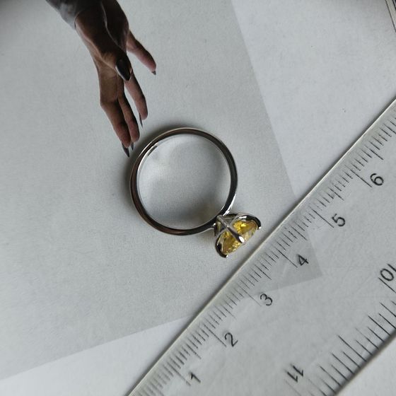 Срібна каблучка з цитрином nano 1.498ct