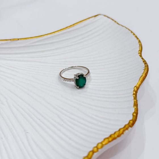 Серебряное кольцо с агатом 1.82ct