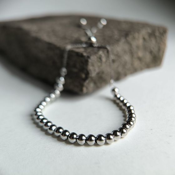 Silver bracelet without stones