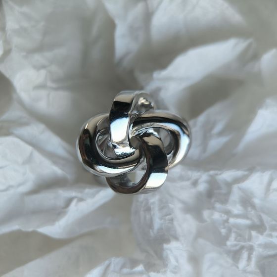 Silver ring without stones