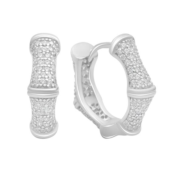 Срібні сережки з фіанітами