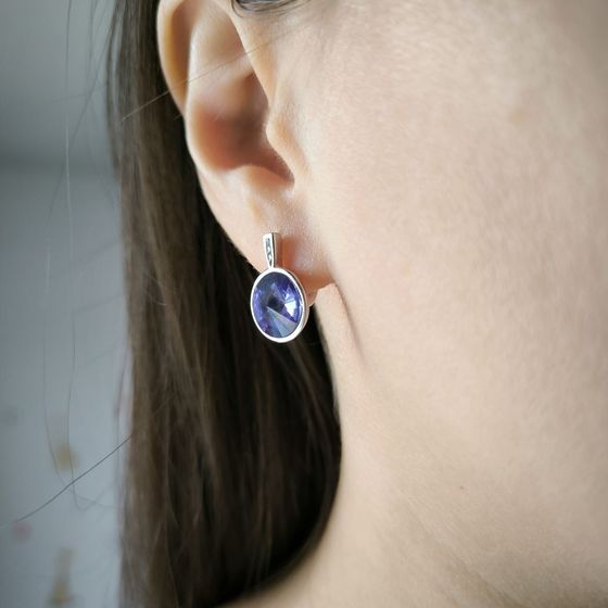 Серебряные серьги с фианитами