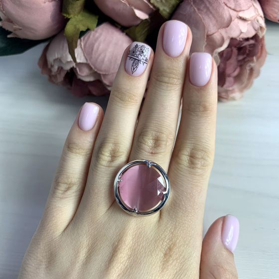 Серебряное кольцо с кошачим глазом