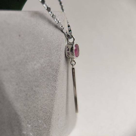 Срібна підвіска з рубіном 1.3ct