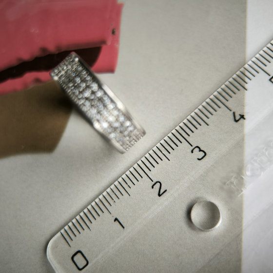 Silver ring with cubic zirconia