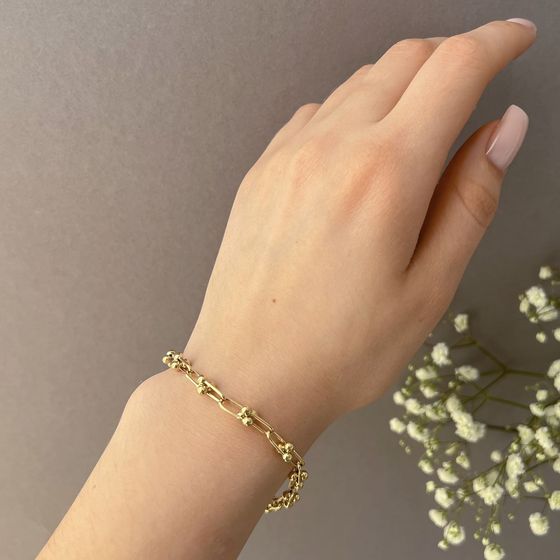 Gold bracelet without stones