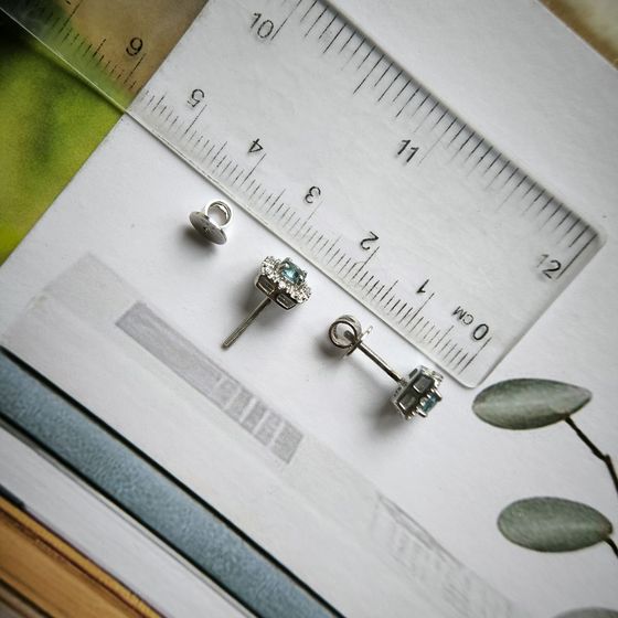 Серебряные серьги с топазом Лондон Блю 0.69ct