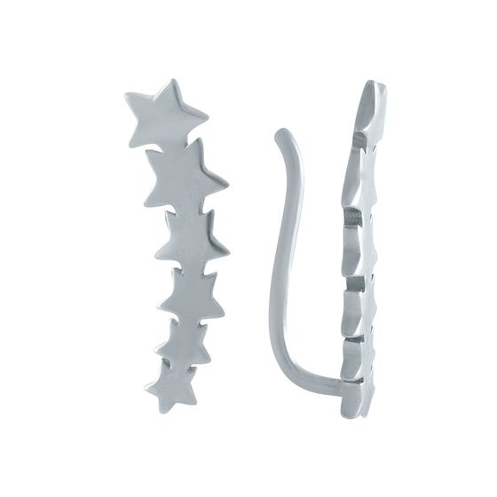 Silver earrings without stones