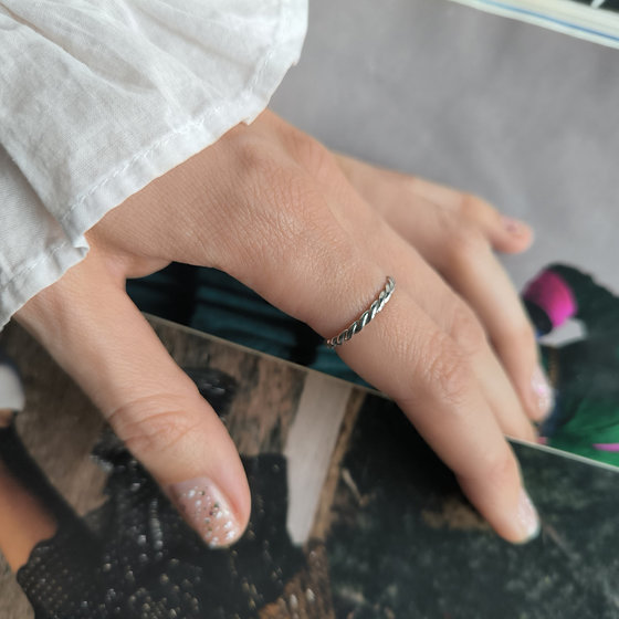 Silver ring without stones