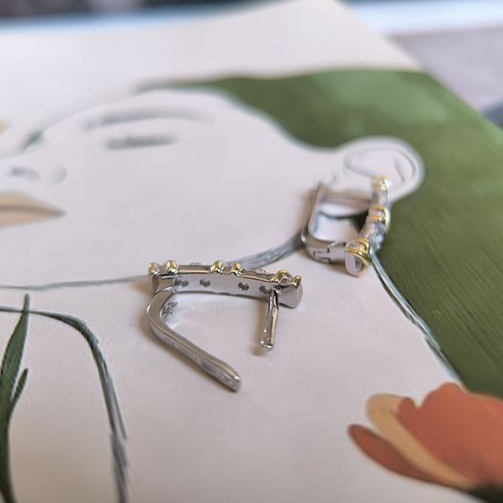 Серебряные серьги с фианитами