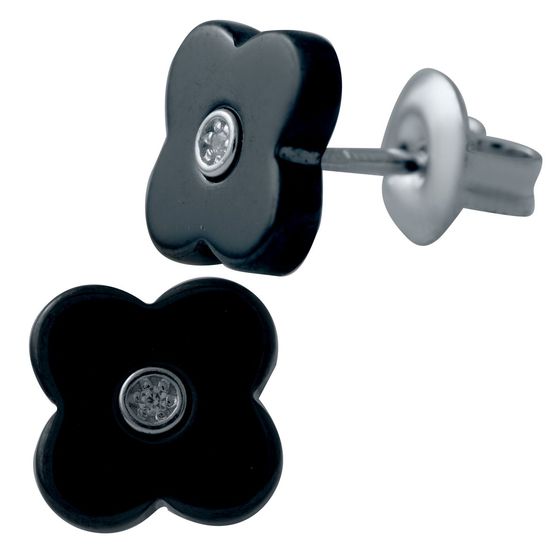 Срібні сережки з керамікою