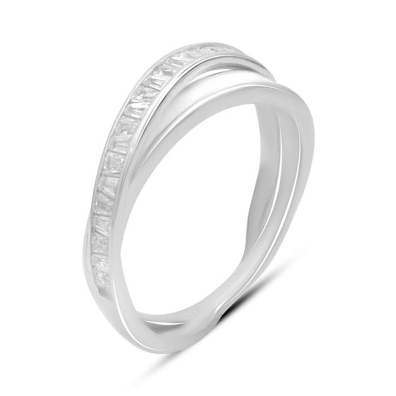 Silver ring with yemallu, fianites