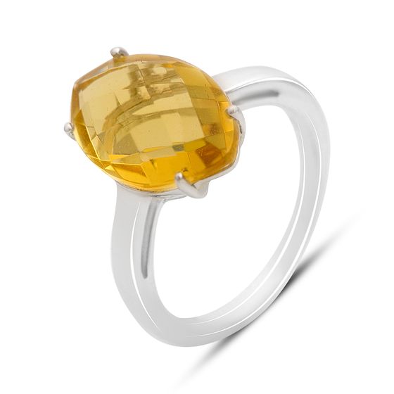 Срібна каблучка з цитрином nano 4.806ct