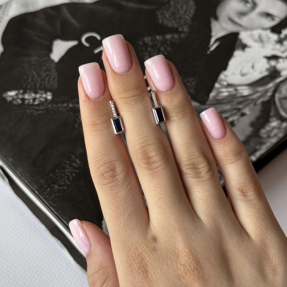 Серебряные серьги с сапфиром 1.075ct