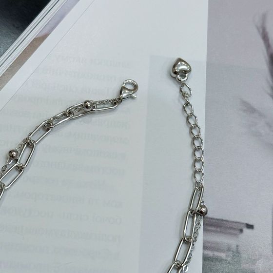 Silver bracelet without stones