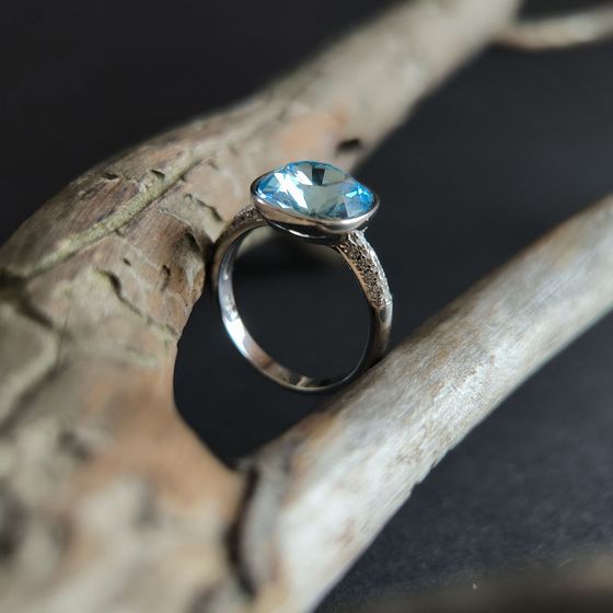 Silver Ring with Fianites