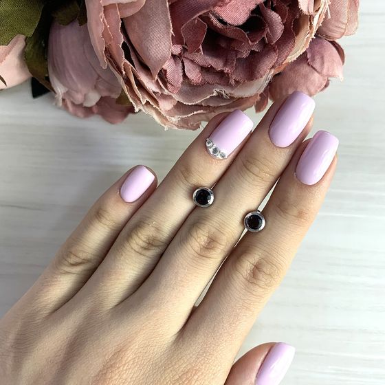 Срібні сережки з гранатом 1.225ct