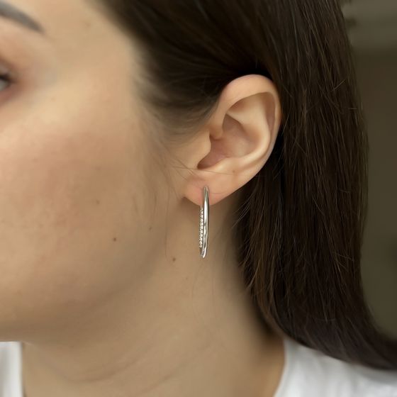 Срібні сережки без каменів