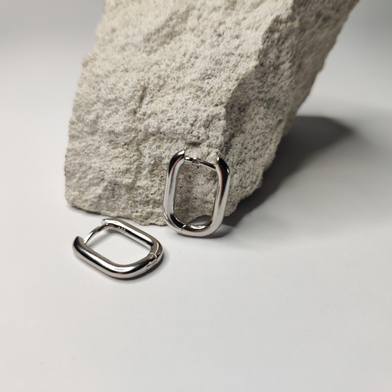 Серебряные серьги без камней