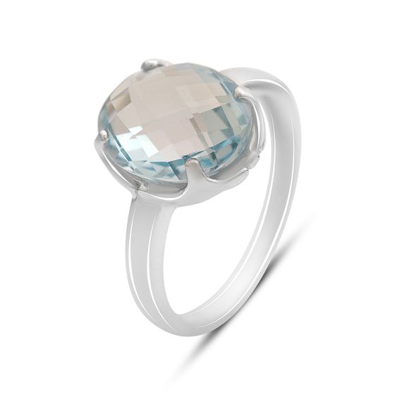 Срібна каблучка з топазом 5,442 карата