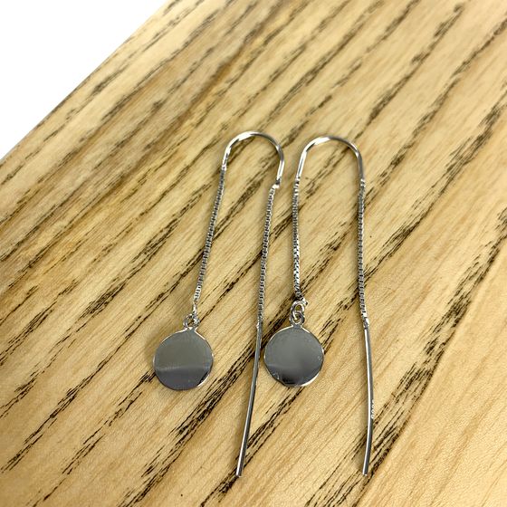 Silver earrings without stones