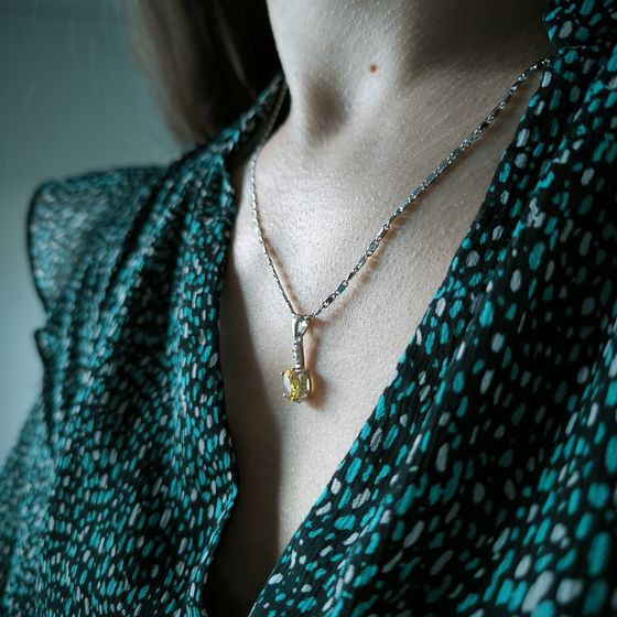 Срібна підвіска з цитрином nano