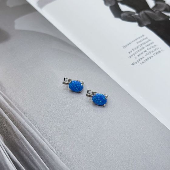 Серебряные серьги с опалом 2.48ct