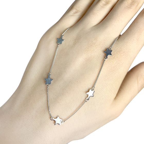 Silver necklace without stones