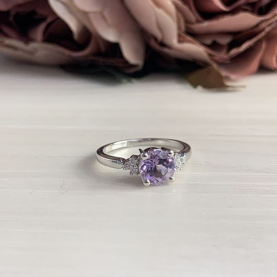 Серебряное кольцо с аметистом 1.407ct