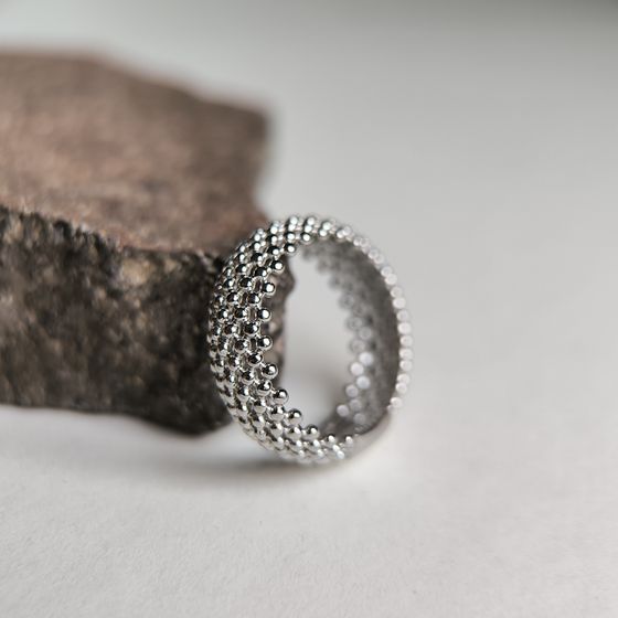 Silver ring without stones