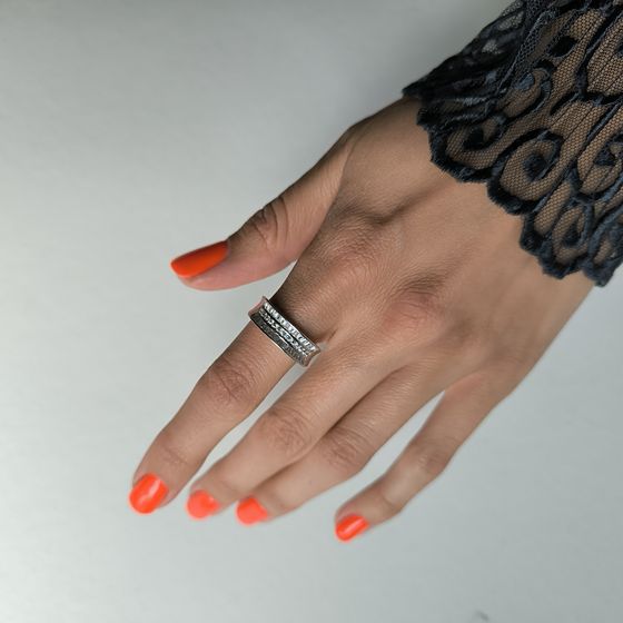 Silver Ring with Fianites