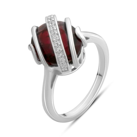 Срібна каблучка з гранатом 4.055ct