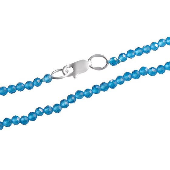 Серебряные бусы с шпинелью