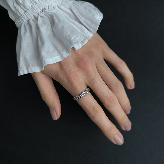 Silver ring without stones