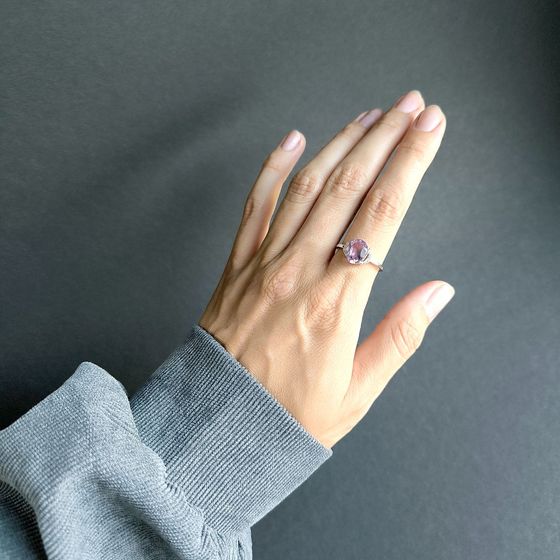 Срібна каблучка з аметистом 1.929ct