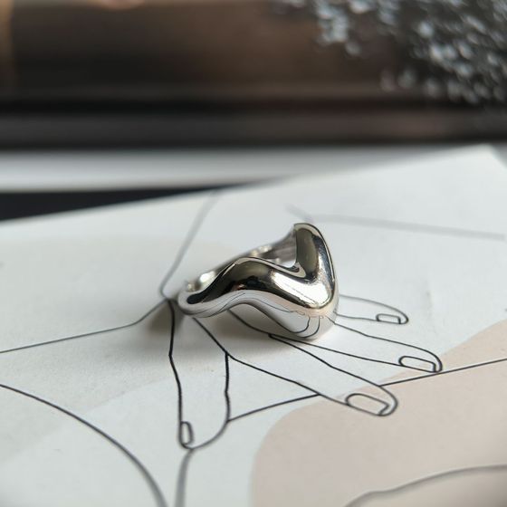 Silver ring without stones